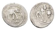 Iulius Caesar.  Denarius circa mint moving with Caesar 49-48