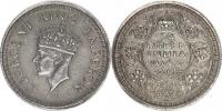 1/4 Rupee 1943 minc. zn. malá tečka           KM 547    Ag 500  2