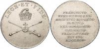 Malý žeton ke korunovaci na římského císaře ve Frankfurtu n. M. 14.7.1792. Ag 20