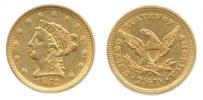 2 1/2 Dolar 1852 - hlava Liberty