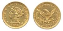 2 1/2 Dolar 1852 - hlava Liberty