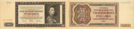 500 K  1942  sér. Ca    II. vydání    SPECIMEN      Baj. 36