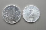 Rakousko - 2.rep,  10 groš 1993, 2 groš 1957, RL.