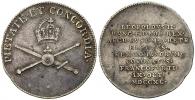 Malý žeton ke korunovaci na římského císaře 9.10.1790 ve Frankfurtu n.M. Devítiřádkový nápis / koruna