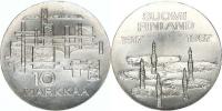 10 Markkaa 1967 SH - Ústava       KM 50    Ag 900   23
