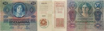 ČSR Prozatímní bankovky kolkované 1919
