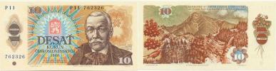 10 Kčs 1986     sér. P 11         Baj. 103;  Hej. 107