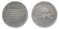 Malý žeton na českou korunovaci v Praze 6. IX. 1791   Ag 20 mm