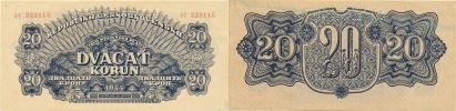 20 K 1944  sér. AT      1x SPECIMEN - nahoře     Hej. 58a S1;  Ba