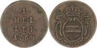1 Heller 1768 b.zn.