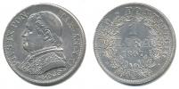 1 Lira 1867 R - 21.rok pontifikátu