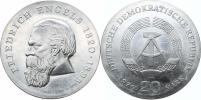 20 M 1970 - Friedrich Engels        KM 28     "RR"     Ag 625  20
