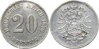 20 Pfennig 1876 B          KM 5    Ag 900  1