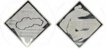 1000 Sk 2003 - 10. výročí vzniku SR      2 Oz Ag klipa  (10 000 k
