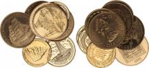 9 kusů mincí - námět "Lodě" (U.S.A.