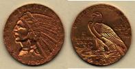 2.5 Dolar 1909 - hlava indiána