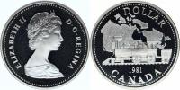 1 Dollar 1981 - Železnice         KM 130   Ag 500  23