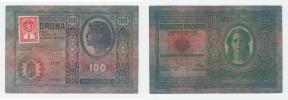 100 Koruna 1912 - stříhaný kolek