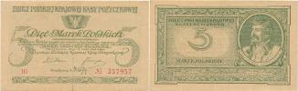 5 Marek 17.5. 1919 Polska krajowa kasa    serie IG