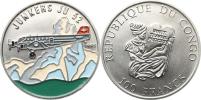 100 Francs 1995 - letadlo Junkers JU 52        KM 21   CuNi