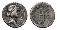 Julius Caesar and A. Allienus.  Sicily  Denarius circa 47