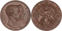 Seidan - AE svatební medaile 24.4.1854 - dvojportrét