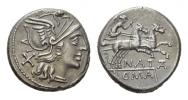 Pinarius Natta.  Denarius circa 149