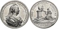 Medaile 1767, Uzdravení Marie Terezie z neštovic