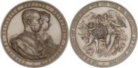 Scharff - nikl. medaile na památku sňatku 10.5.1881 -
