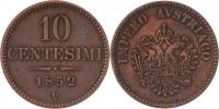 10 Centesimi 1852 V - menší typ