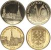 Sloup Nejsvětější Trojice 1754 / městský znak a opis Olomouc pozlac. bronz 30 mm 2/ Olomouc - Olmütz