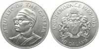 10 Dalasis 1975 - 10. výr. nezávislosti        KM 16     Ag 500