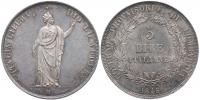 5 Lira 1848 M - dlouhá stuha