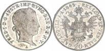 20 kr. 1843 A         "R"