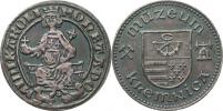 Groš Karola Roberta / Muzeum Kremnica    postř. bronz  patinovaný