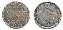 Menší peníz na korunovaci na římského císaře ve Frankfurtu 22.12.1711