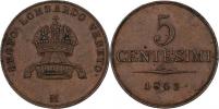 5 Centesimi 1843 M