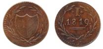 Židovský token (fenik) 1819                KM T4