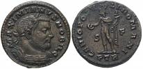 Maximianus (286-305). Follis. GENIO POPVLI ROMANI SF / PTR, minc. Trier. RIC-668b