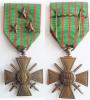 "Válečný kříž" (La Croix de la Guere) 1914-1918 - na stuze 3 hvěz