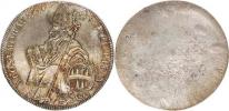 Tolar 1730 - sv. Cyril   jednostranná KOPIE   postř. kov 41 mm