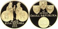 10 000 Kč 2012 - Zlatá bula sicilská     kapsle +orig. etue  +cer