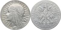 10 Zlotych 1932 se zn. mincovny Varšava - Hedvika