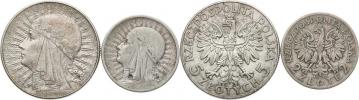 5 Zlotych 1934 - Hedvika; +2 Zlote 1933 - Hedvika        2 ks