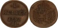 1 Heller 1791 H "R"