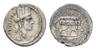 M. Plaetorius M.f. Caestianus.  Denarius circa 67