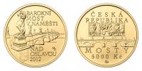 5000 Koruna (1/2 Unce) 2012 - Barokní most v Náměšti