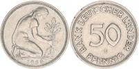 50 Pfennig 1950 G - Bank Deutscher Länder   "RR"  KM 104(raženo 30 000 ks !)
