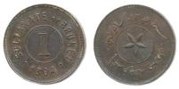 1 cent 1887 (1304 AH)