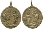 Řím - barokní medaile z 18.stol. s výjevy křtu Krista v Jordánu